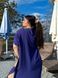 Сукня-туніка Plus size з віскози: довга темно-синя з вишивкою