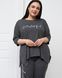 Комплект женский из вискозы Plus size темно-серый, 2XL