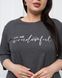 Комплект женский из вискозы Plus size темно-серый, 2XL