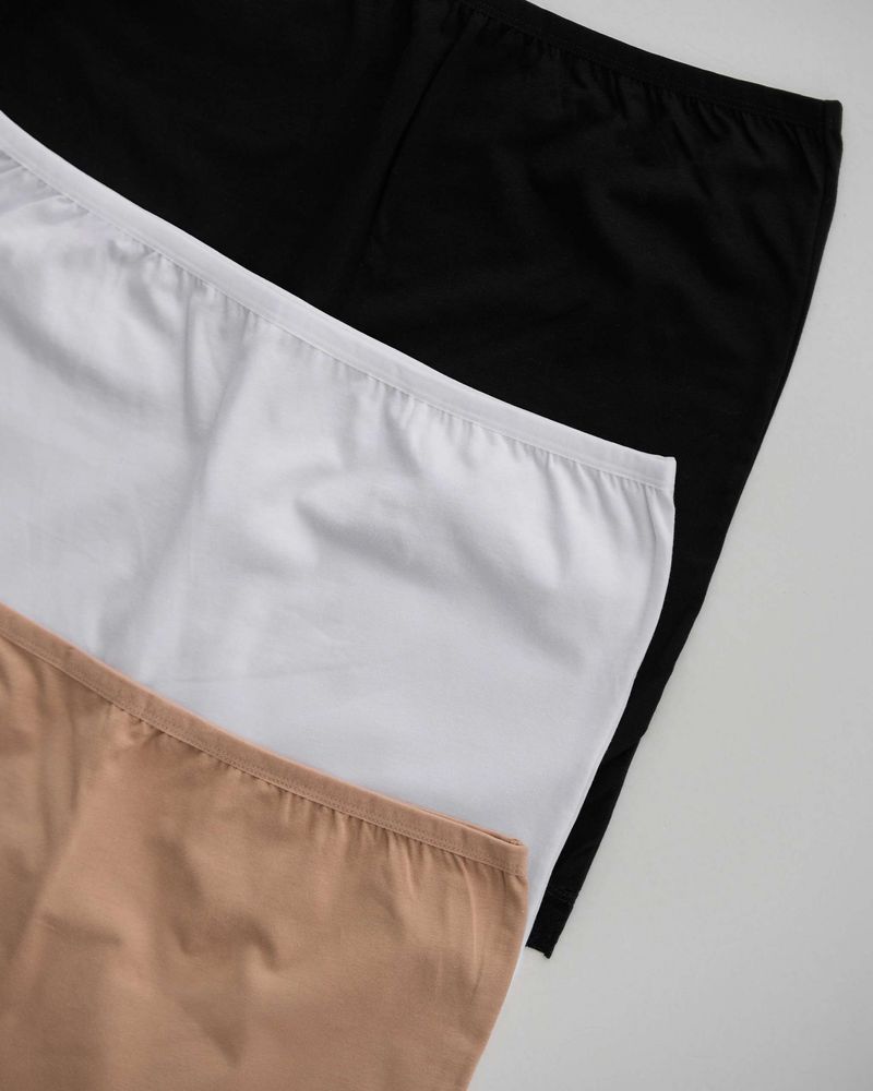 Панталоны женские однотонные с кружевом 5-7XL, 6XL, Белый
