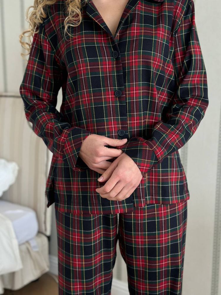 Женская пижама в клетку (ткань тиар) &ndash; парная коллекция Family Look, XS-S