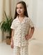 Детская пижама для девочки в горох, Family look мама и дочь, 128-134