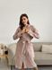 Мусліновий халат жіночий Латте довгий, S