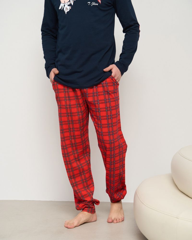 Мужская пижама хлопковая с принтом купидон, Family look для пары, 2XL